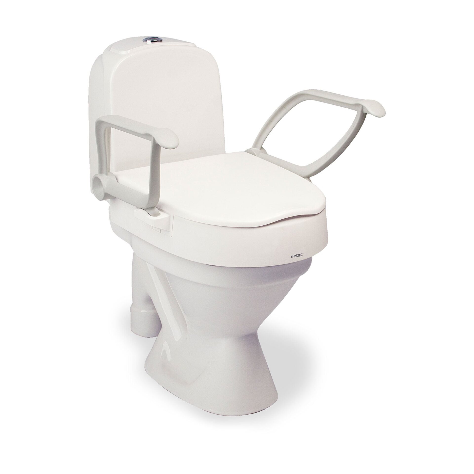 Toilettensitzerhöhung höhenverstellbar – mit Armlehnen und Deckel