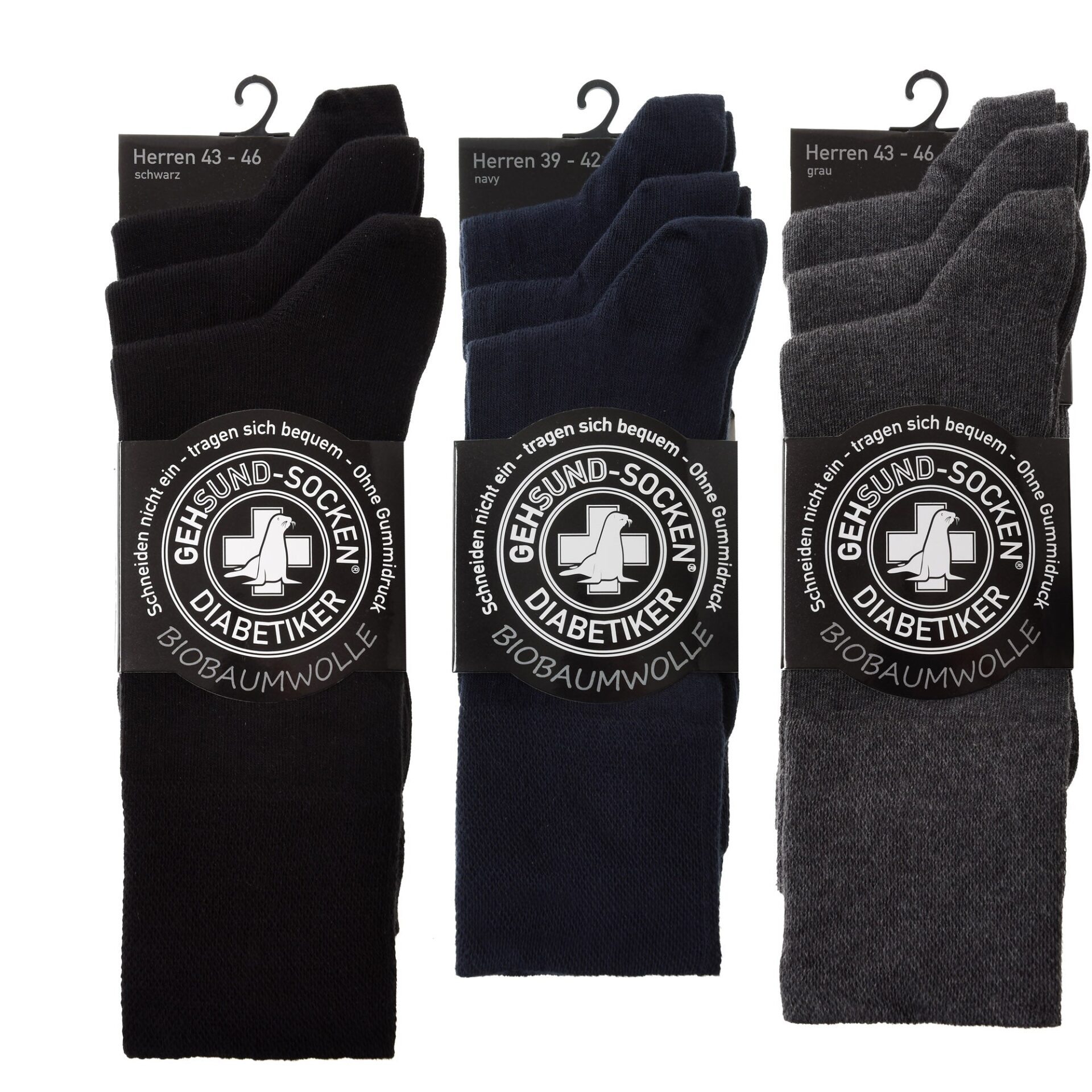 Bio-Baumwollsocken Herren Diabetiker geeignet